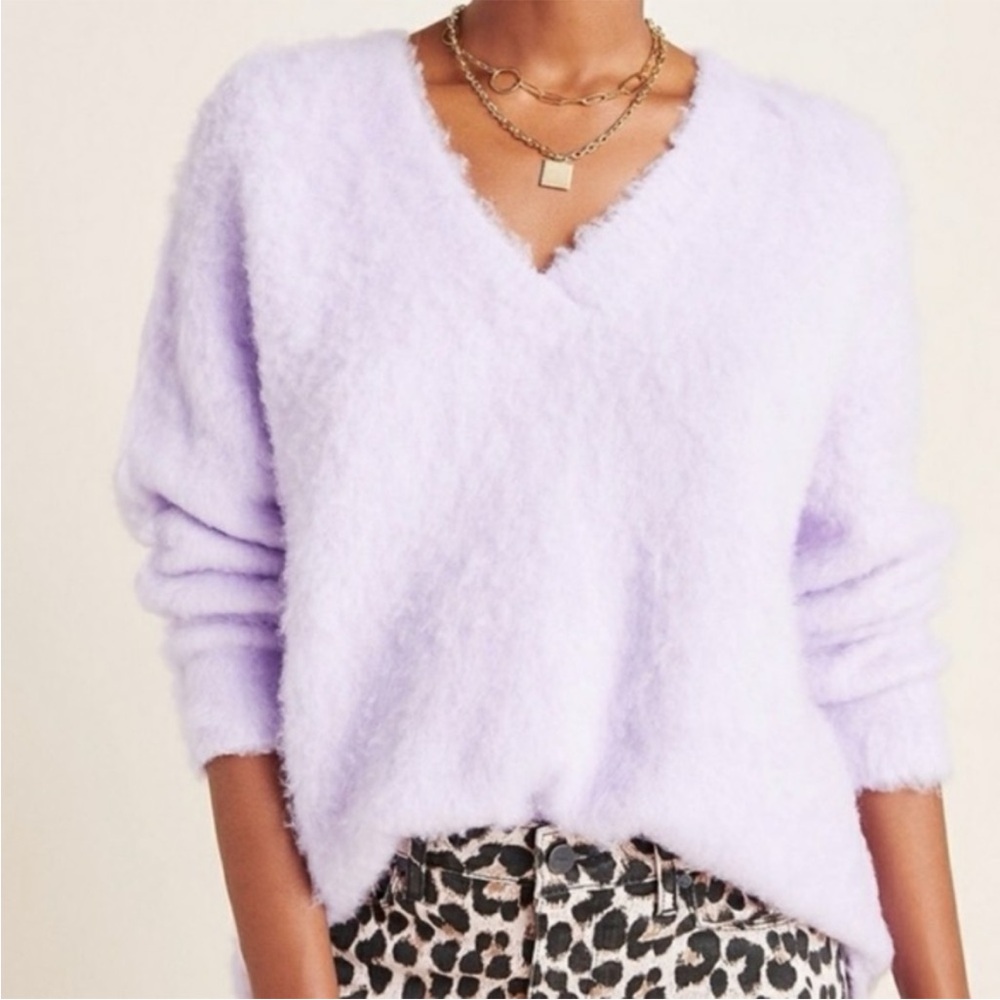 Anthropologie Simone Wool Blend Fuzzy Sweater
